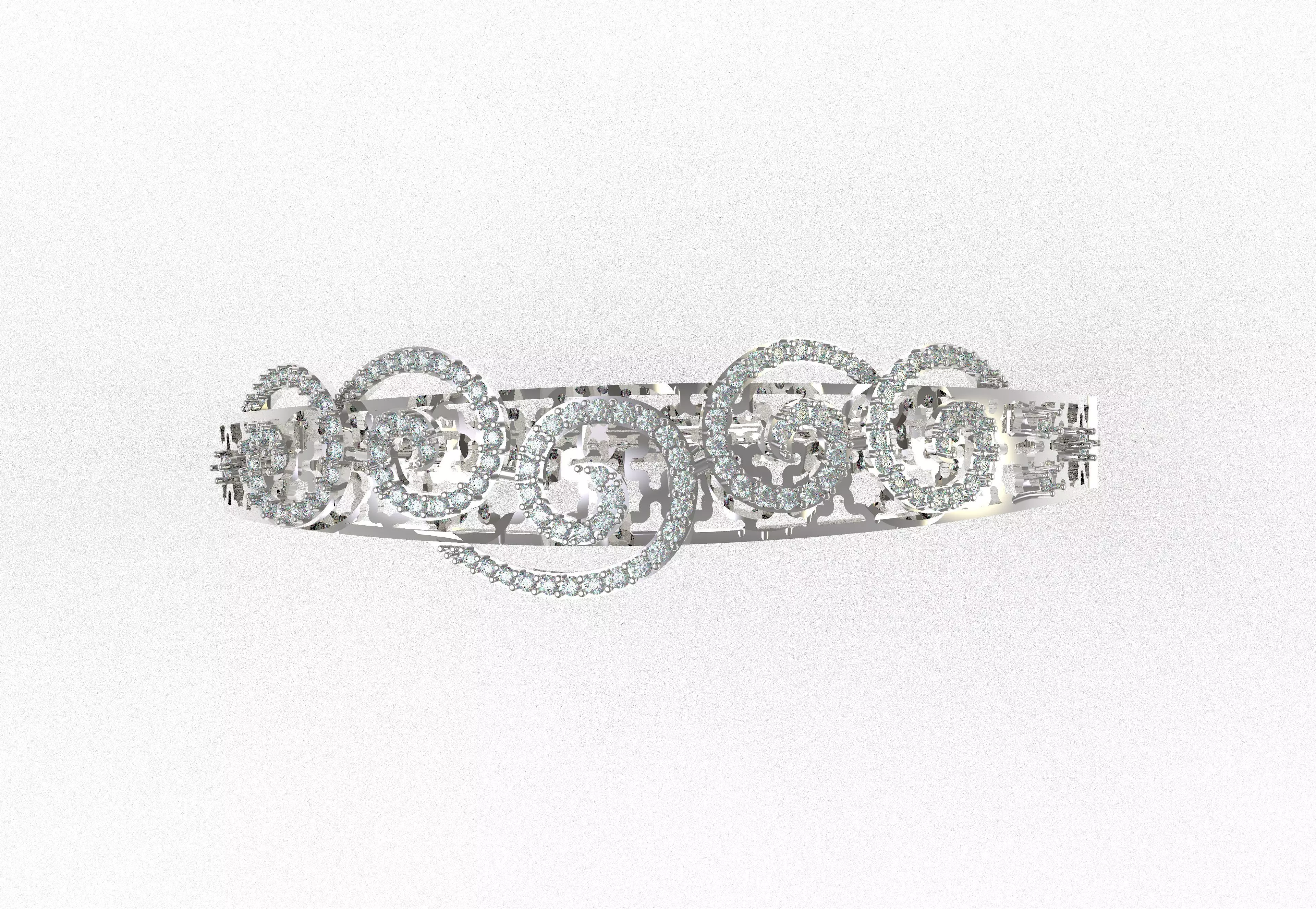 Art Deco Bracelet 40 3D print model_8