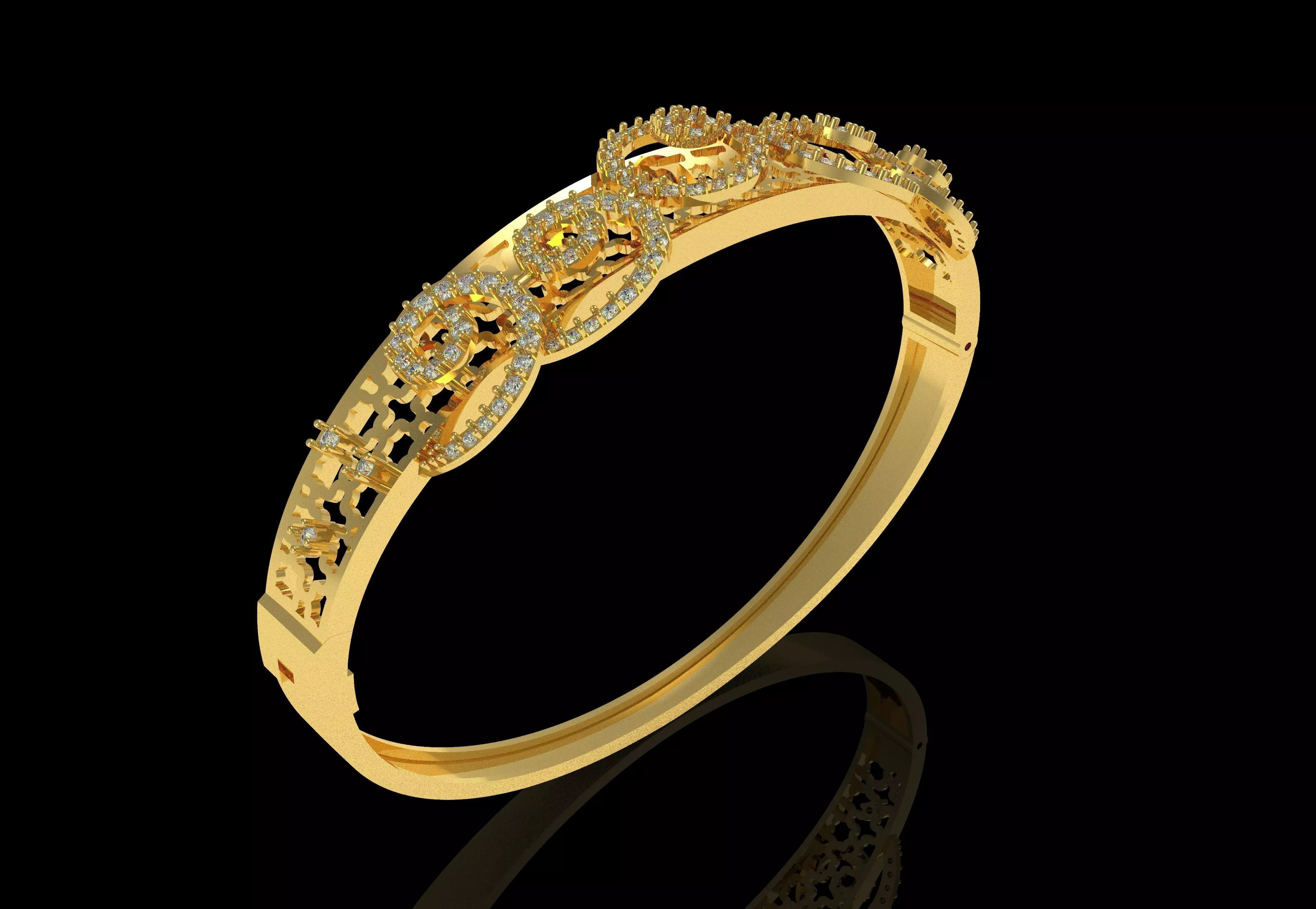 Art Deco Bracelet 40 3D print model_0