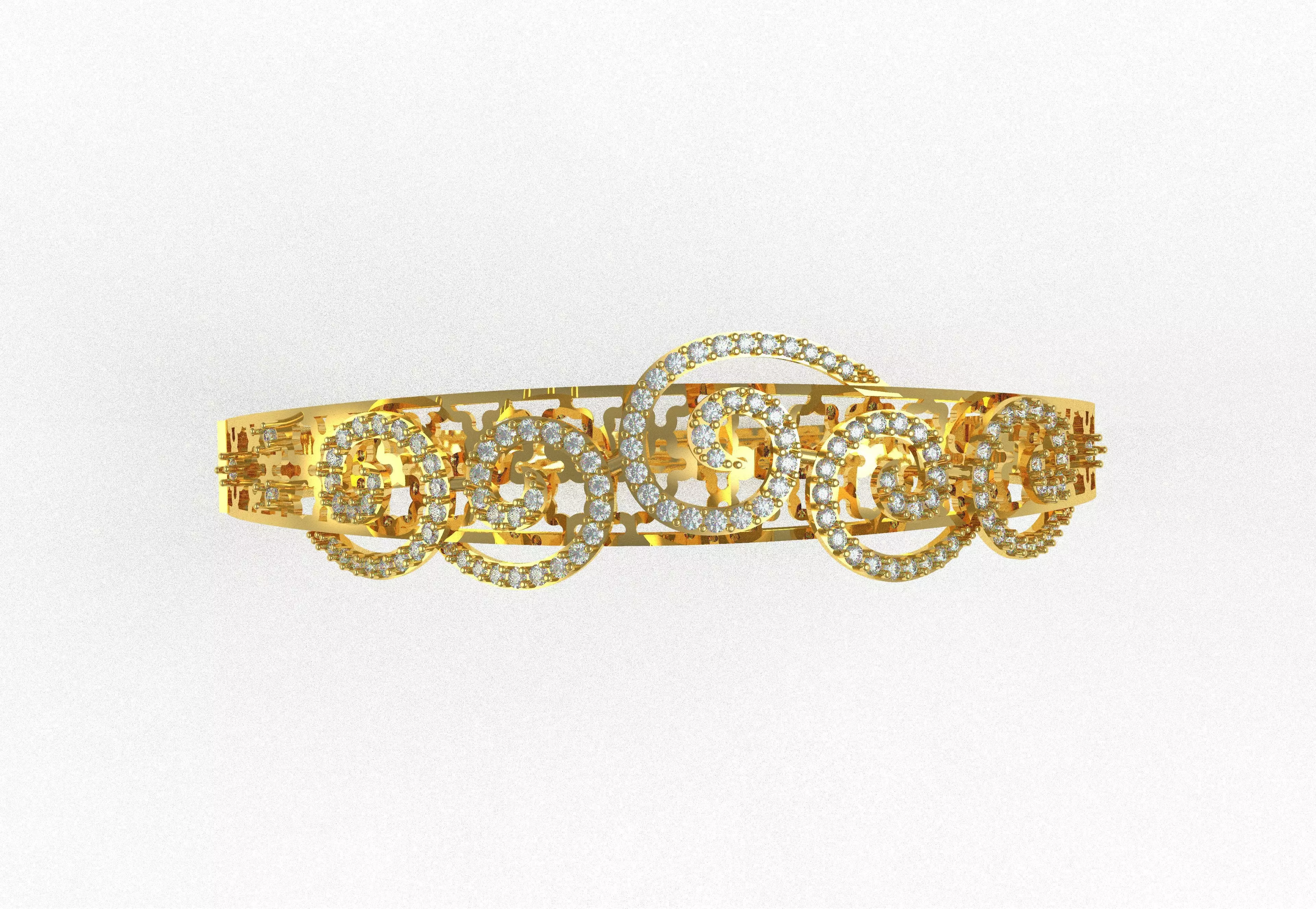 Art Deco Bracelet 40 3D print model_28