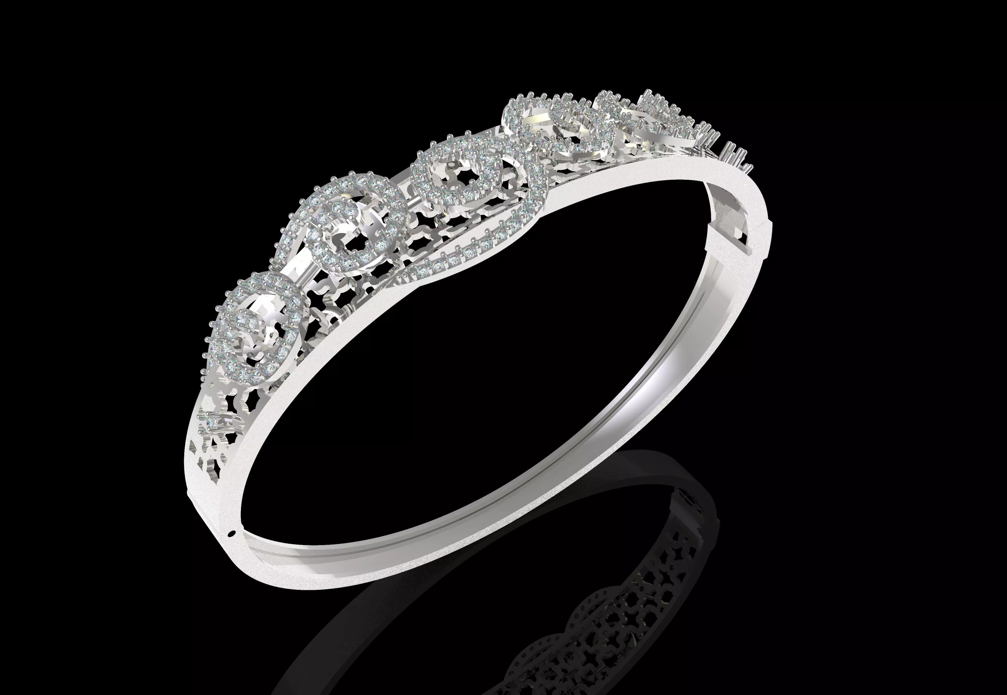 Art Deco Bracelet 40 3D print model_10