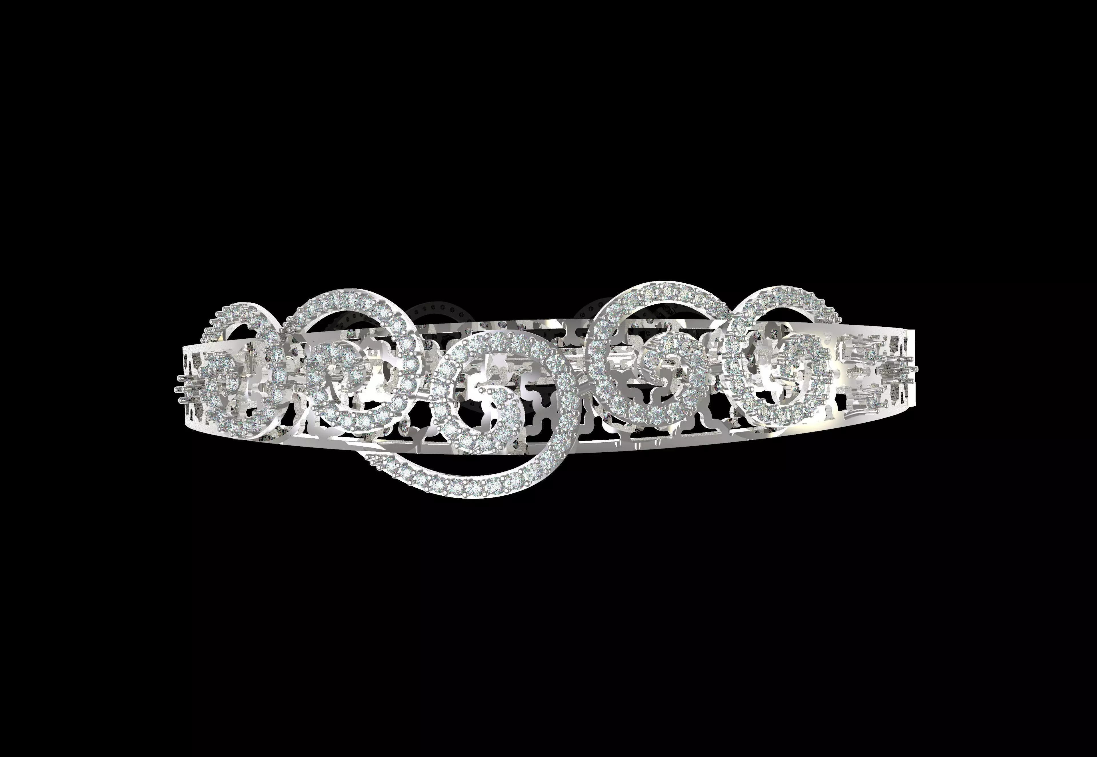 Art Deco Bracelet 40 3D print model_9