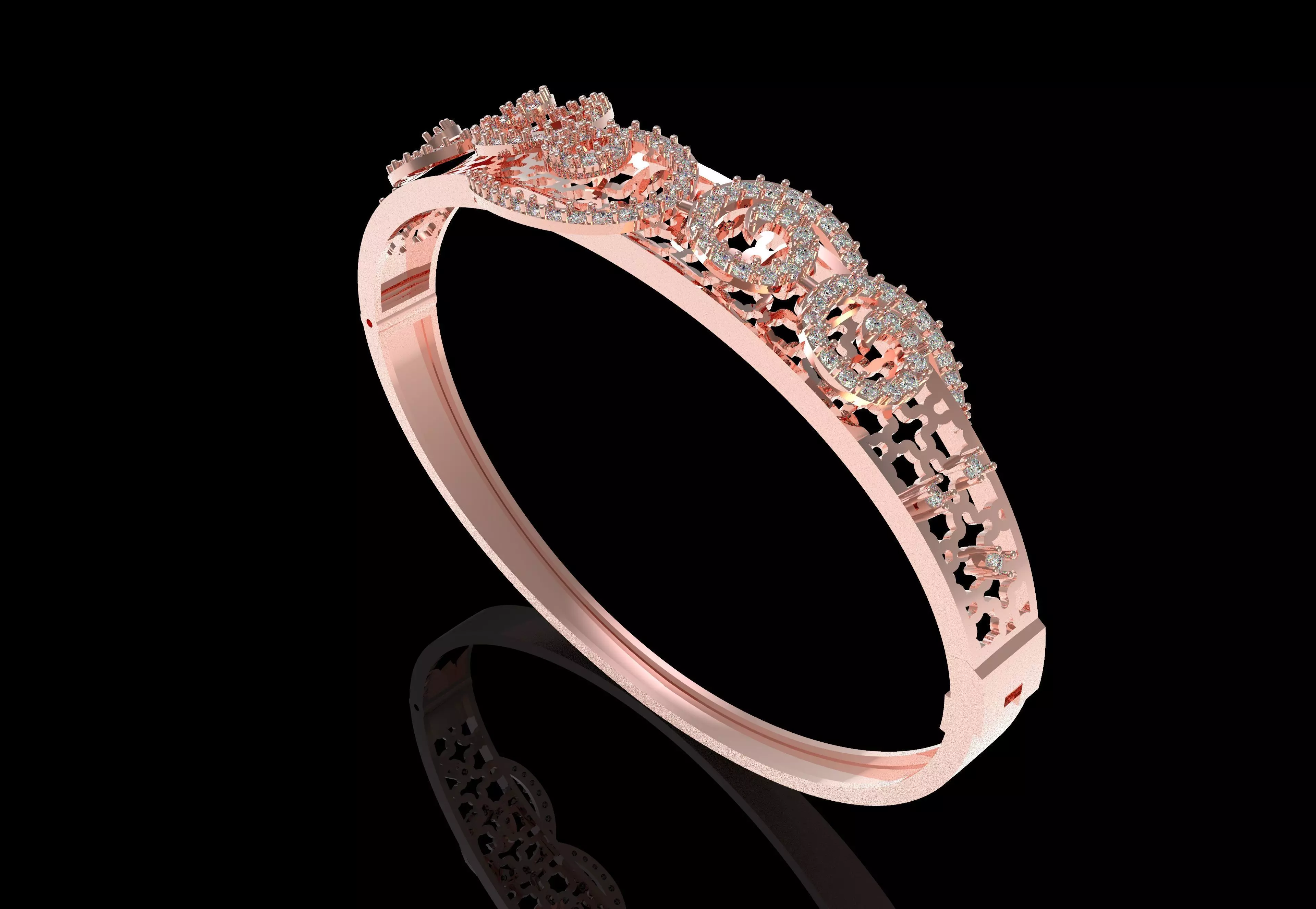 Art Deco Bracelet 40 3D print model_23