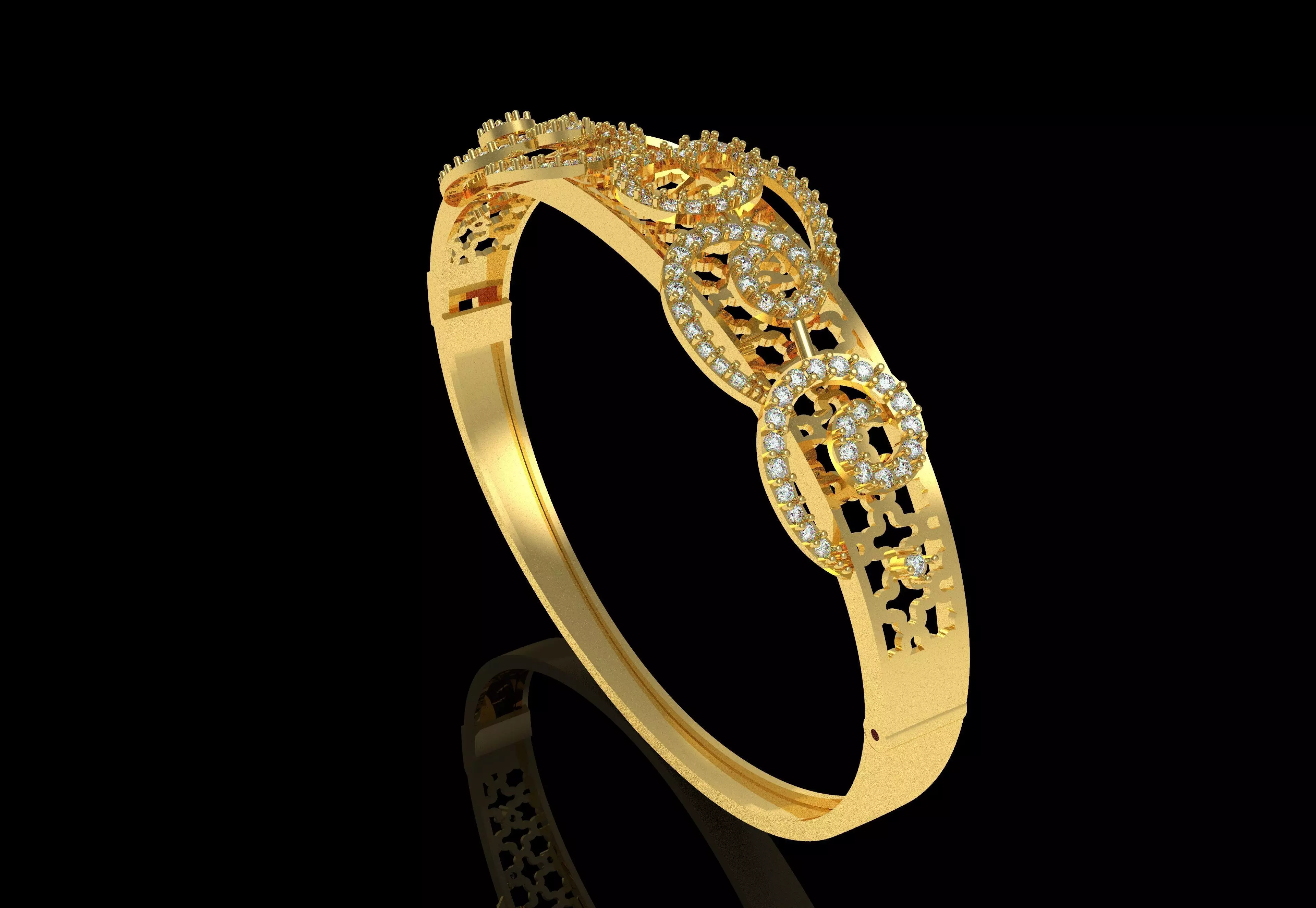 Art Deco Bracelet 40 3D print model_1