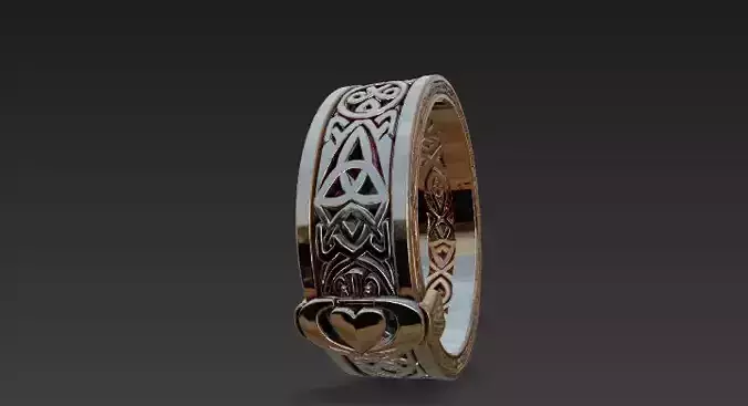 Celtic Knot Wedding Ring - Symbol of Eternal Love  Low-poly 3D model