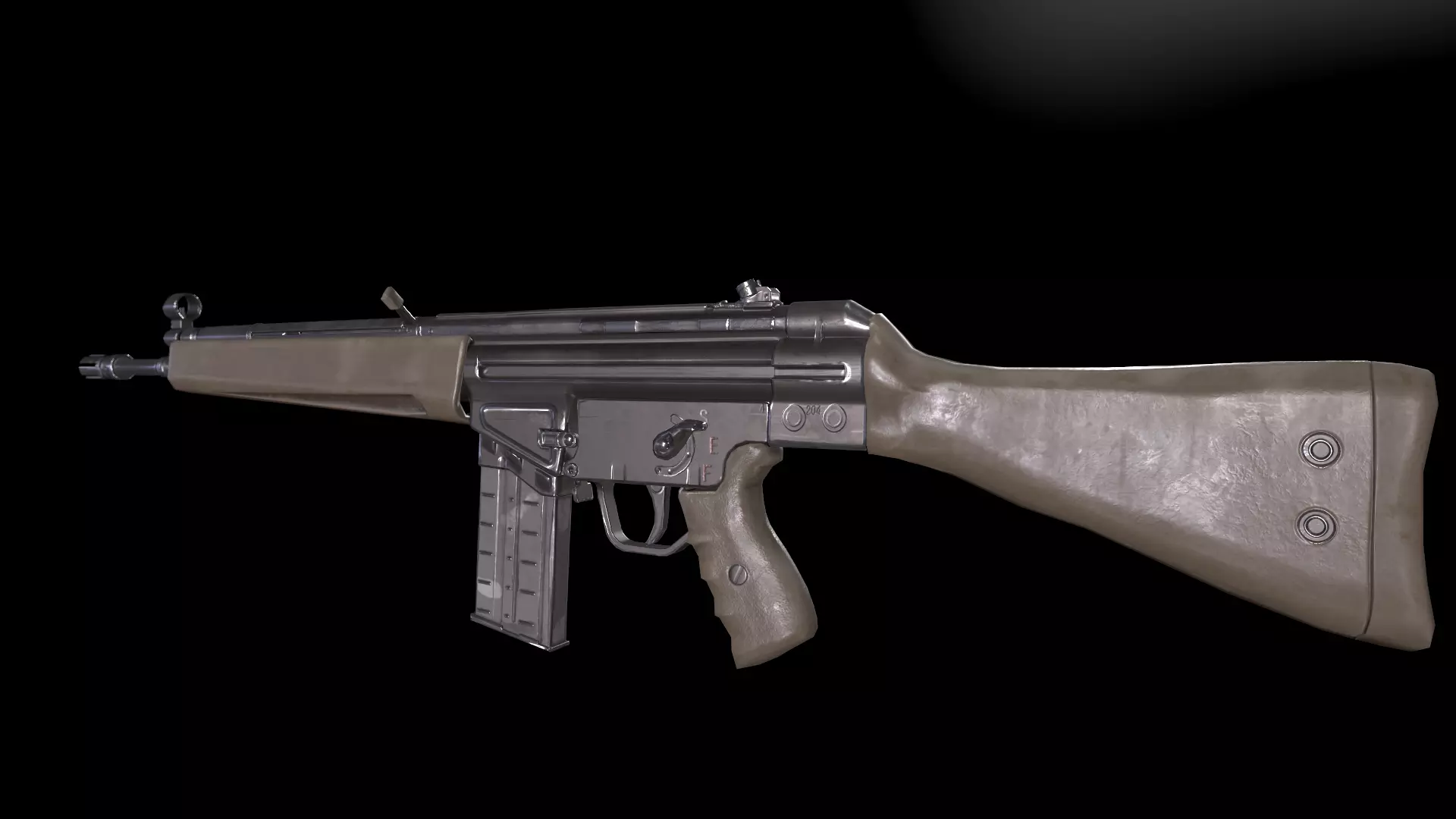 HKG3 Rifle Low-poly 3D model_2