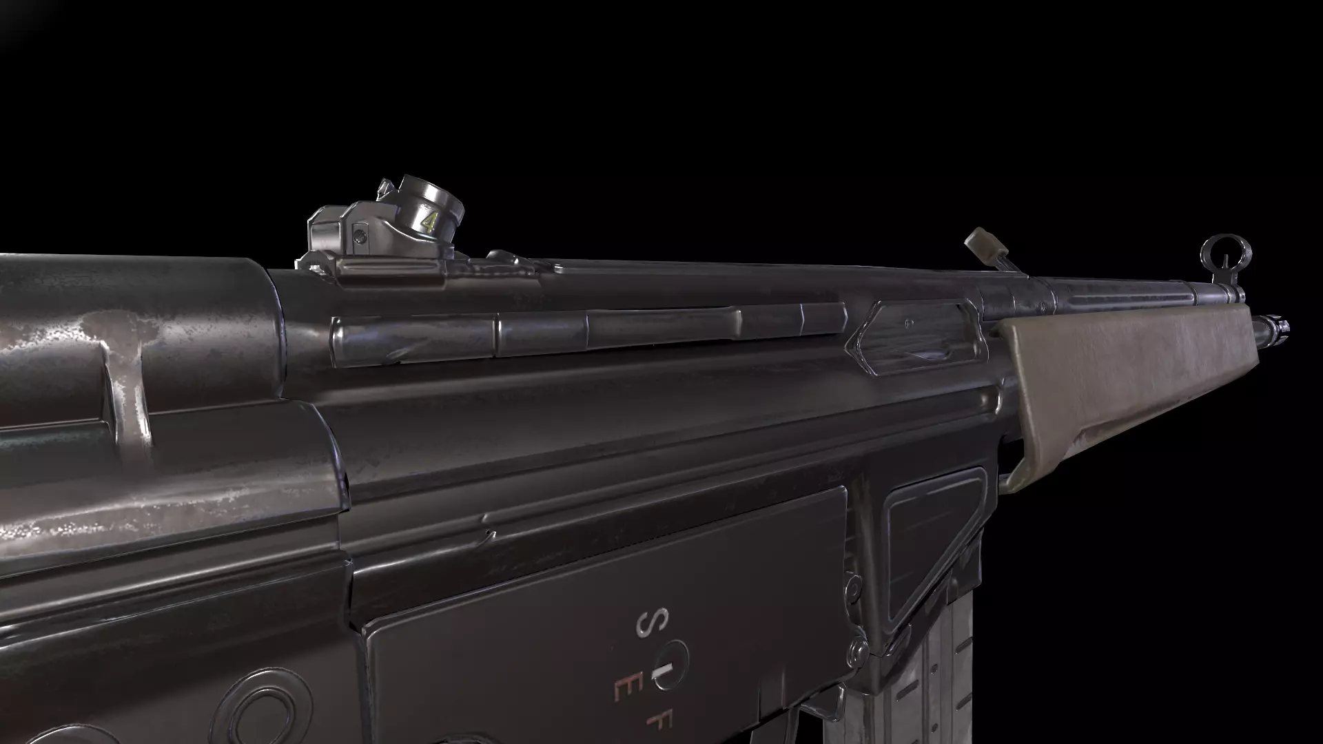 HKG3 Rifle Low-poly 3D model_6