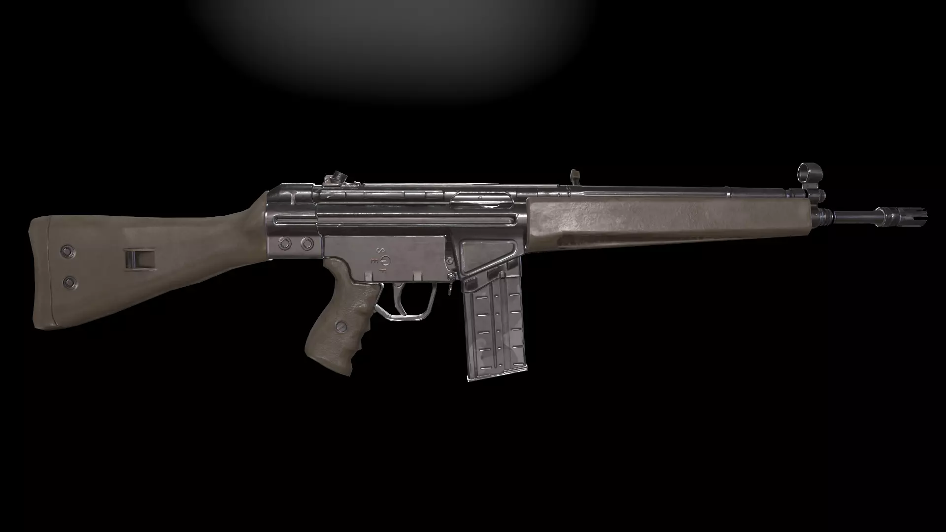 HKG3 Rifle Low-poly 3D model_0