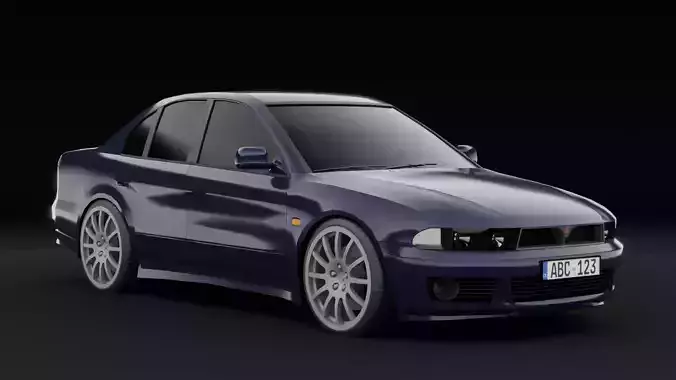 Mitsubishi Galant Low-poly 3D model