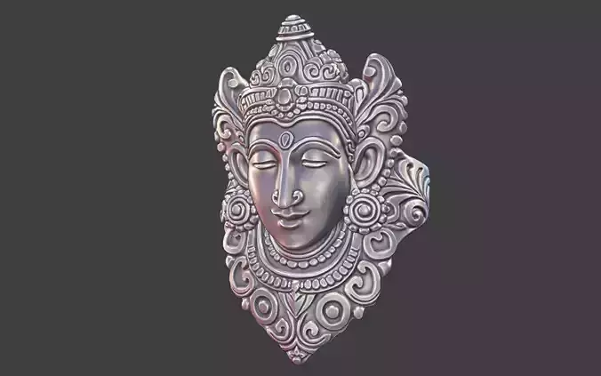 Bali style ring god goddess face ring