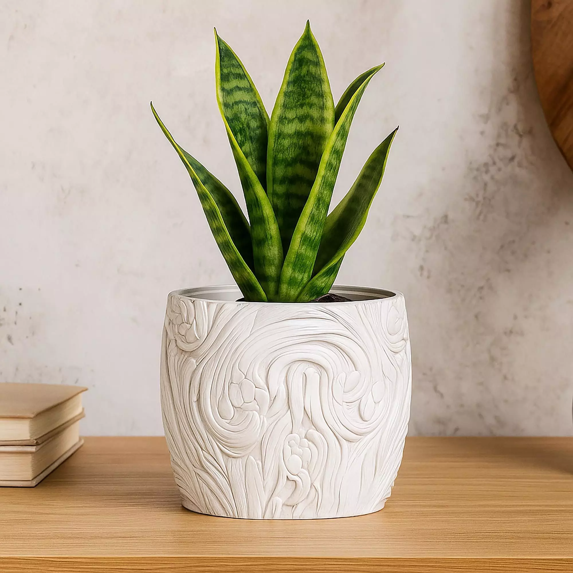 Art Nouveau Plant Pot with Drainage No Supports Elegant Planter 3D print model