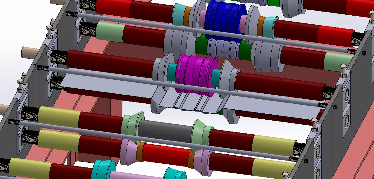 Roofing Panel Machine I SolidWorks Assembly I BOM I Drawings 3D model_10