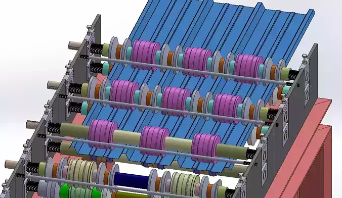 Roofing Panel Machine I SolidWorks Assembly I BOM I Drawings 