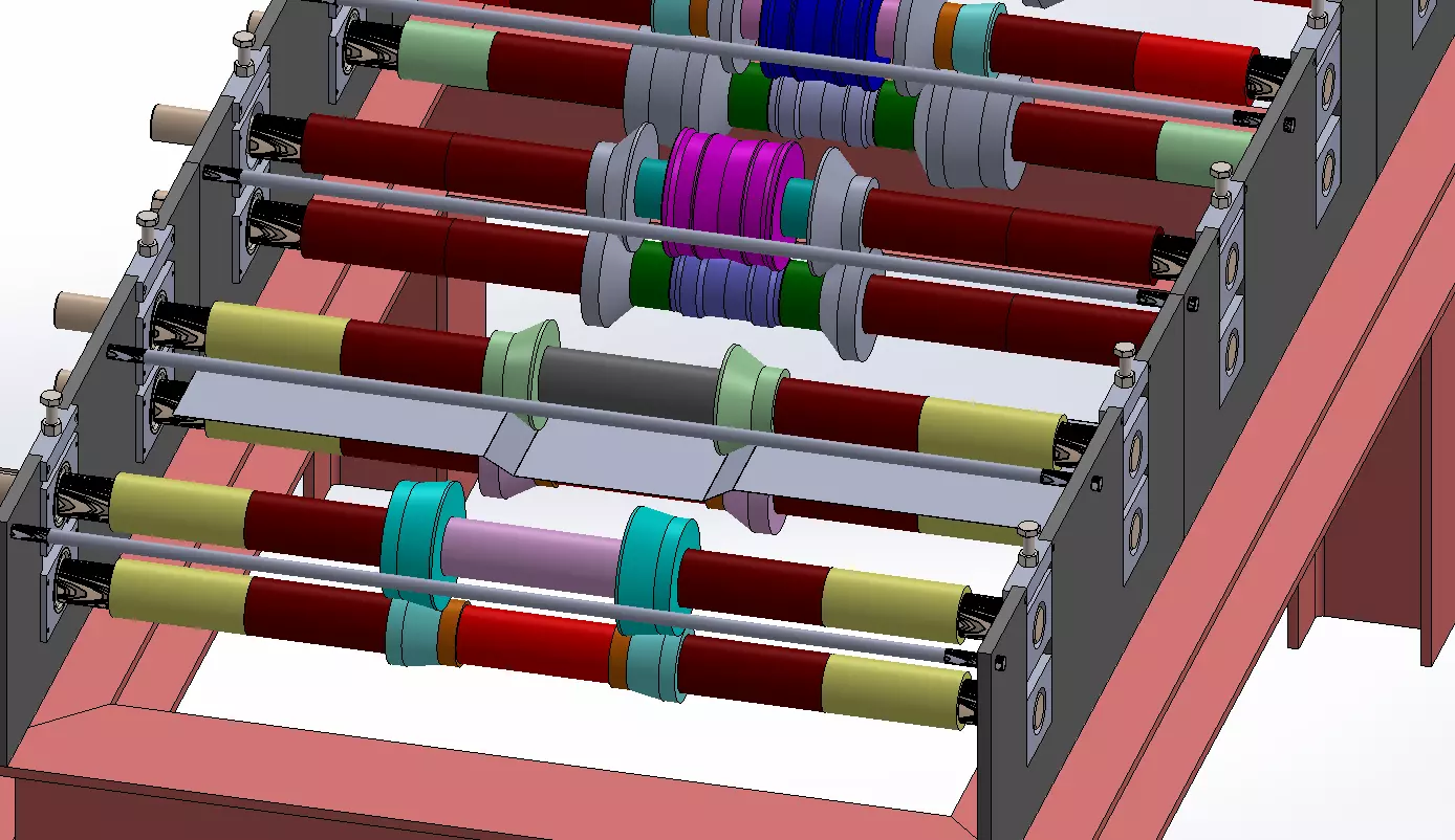 Roofing Panel Machine I SolidWorks Assembly I BOM I Drawings 3D model_9