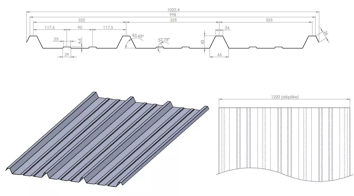 Roofing Panel Machine I SolidWorks Assembly I BOM I Drawings 3D model_2