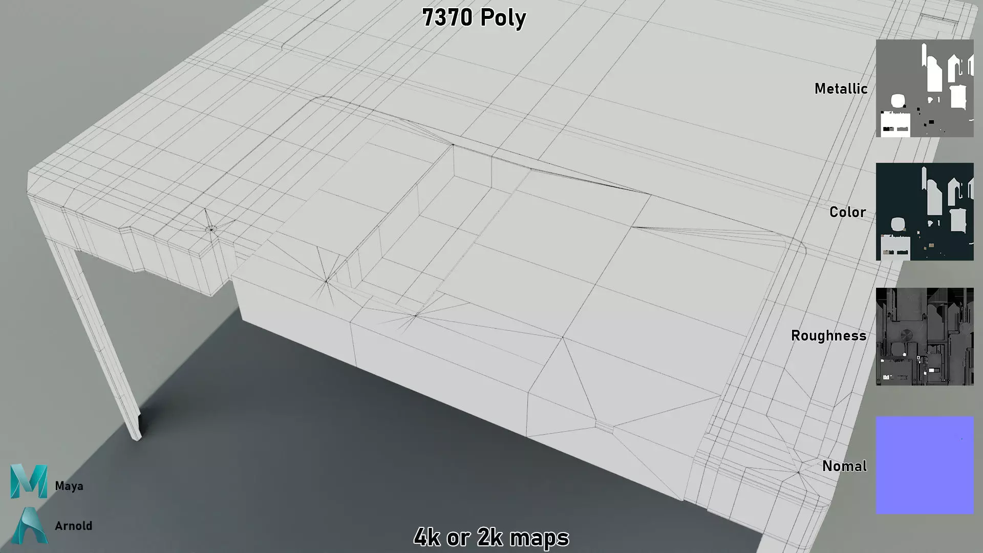 Floppy Disk Table Low-poly 3D model_15
