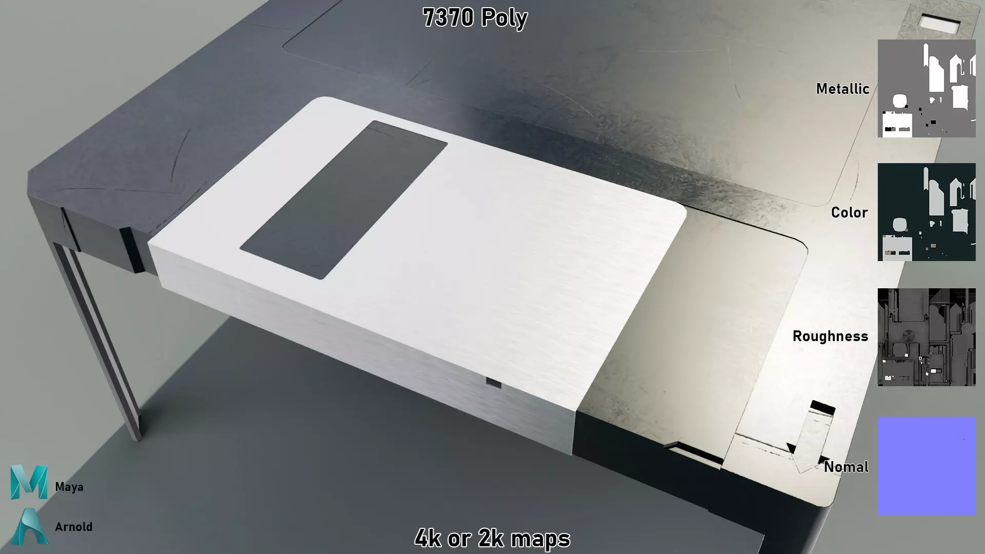 Floppy Disk Table Low-poly 3D model_6