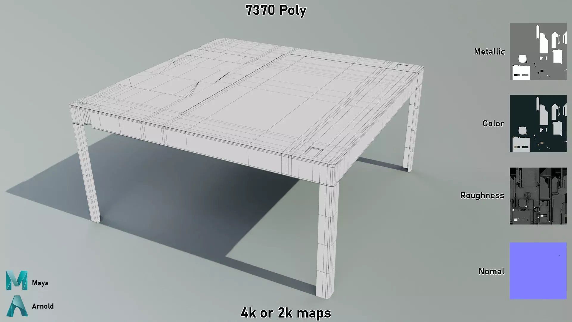 Floppy Disk Table Low-poly 3D model_9
