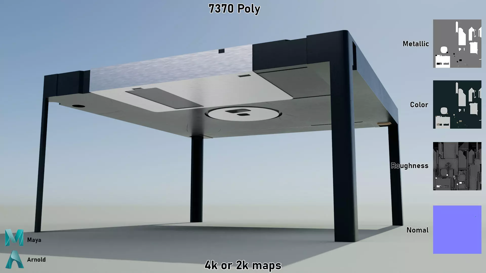 Floppy Disk Table Low-poly 3D model_2