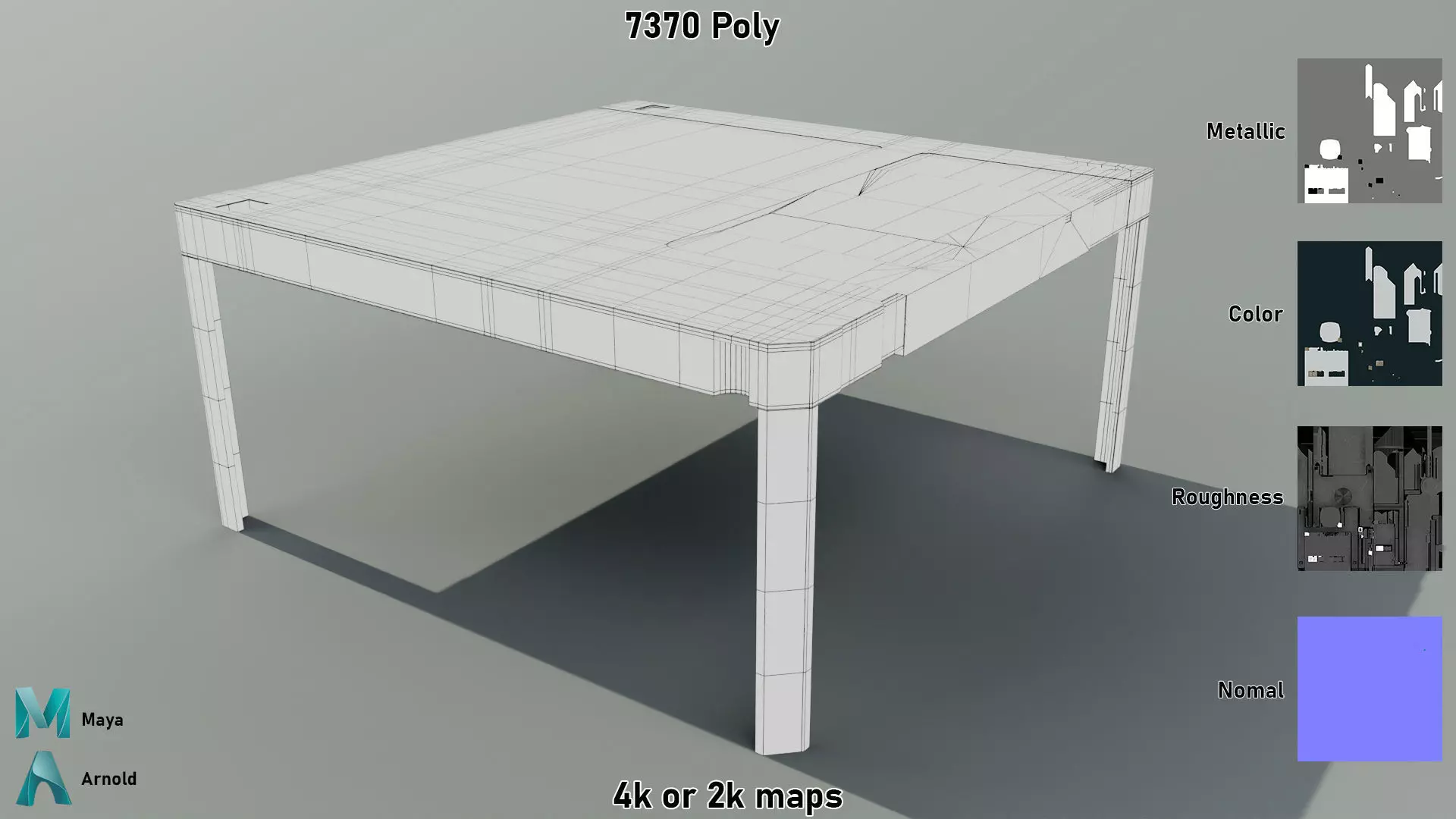 Floppy Disk Table Low-poly 3D model_11