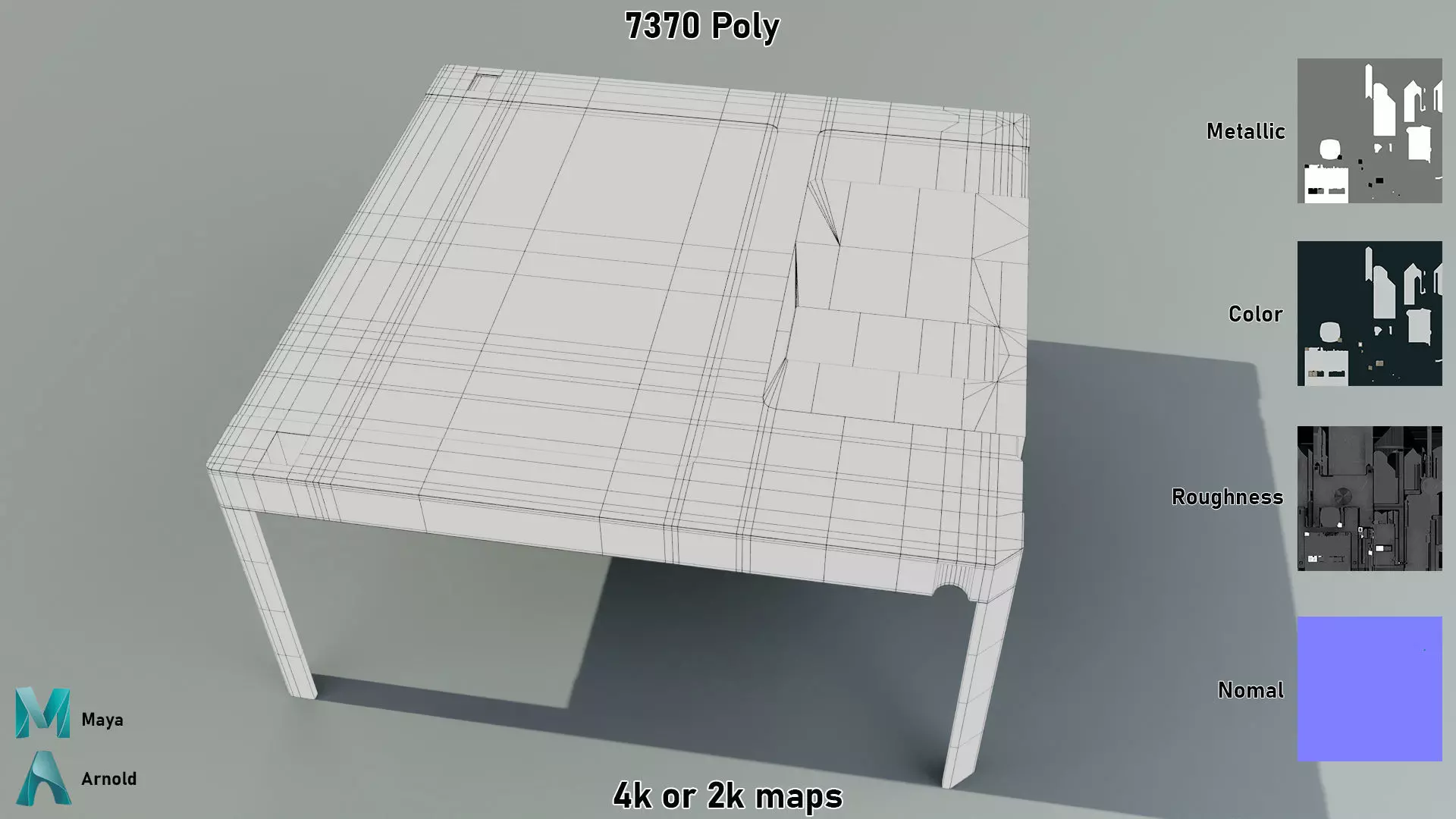 Floppy Disk Table Low-poly 3D model_13