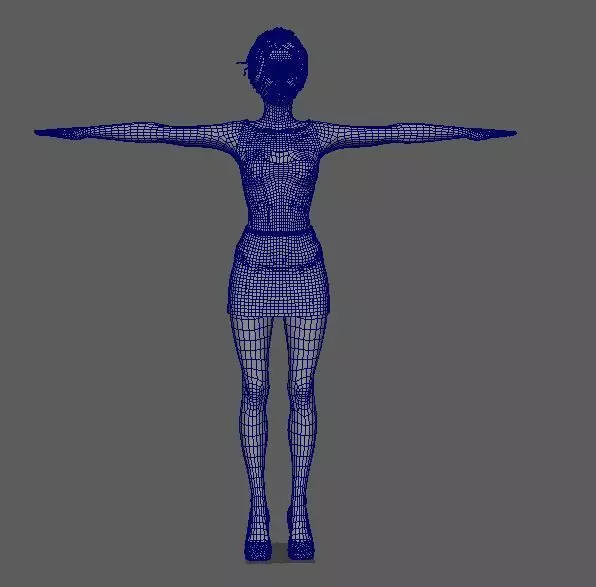 Jenna Ortega Character 3D Model Low-poly  Low-poly 3D model_19