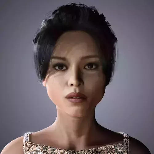 Jenna Ortega Character 3D Model Low-poly  Low-poly 3D model