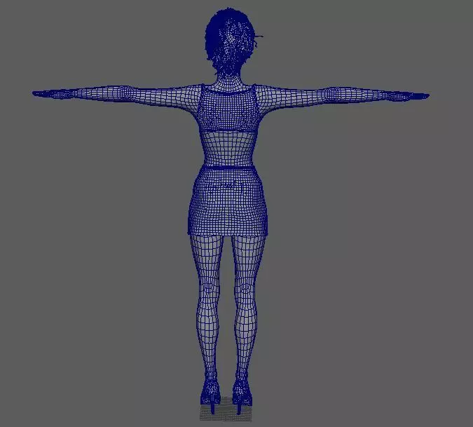 Jenna Ortega Character 3D Model Low-poly  Low-poly 3D model_21