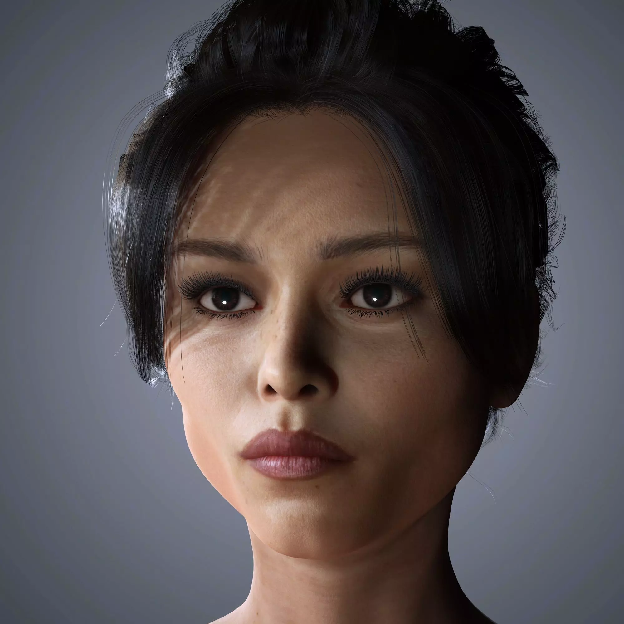 Jenna Ortega Character 3D Model Low-poly  Low-poly 3D model_1