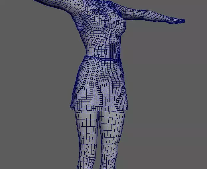 Jenna Ortega Character 3D Model Low-poly  Low-poly 3D model_22