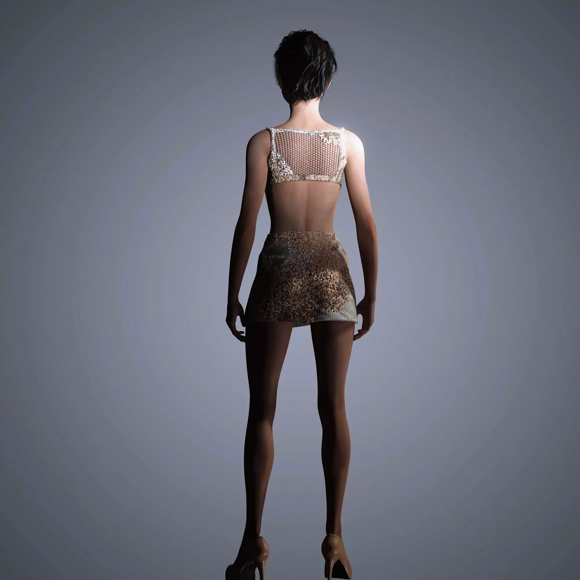 Jenna Ortega Character 3D Model Low-poly  Low-poly 3D model_10