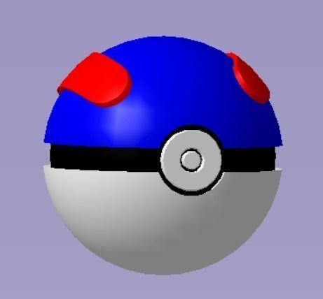 Superball pokemon ball 3D print model