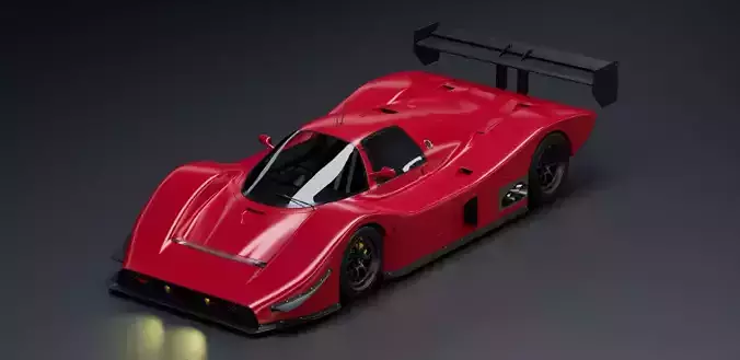 Mid-poly Group C sports car 