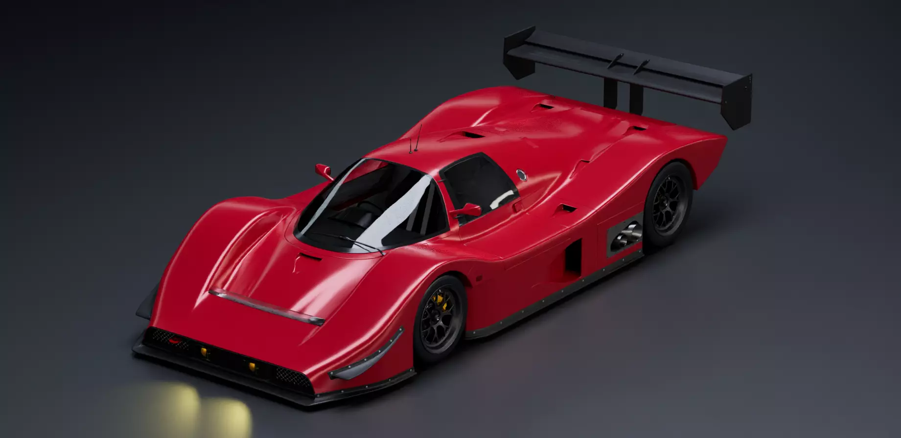Mid-poly Group C racing prototype v1 3D model
