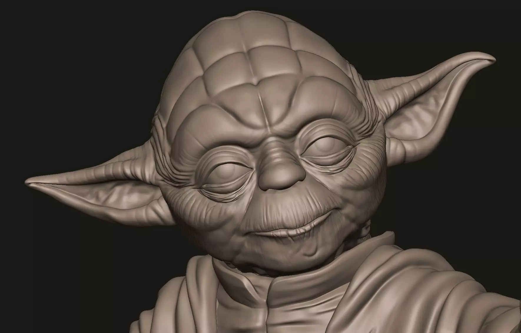 Yoda Sculpture 3D print model_8
