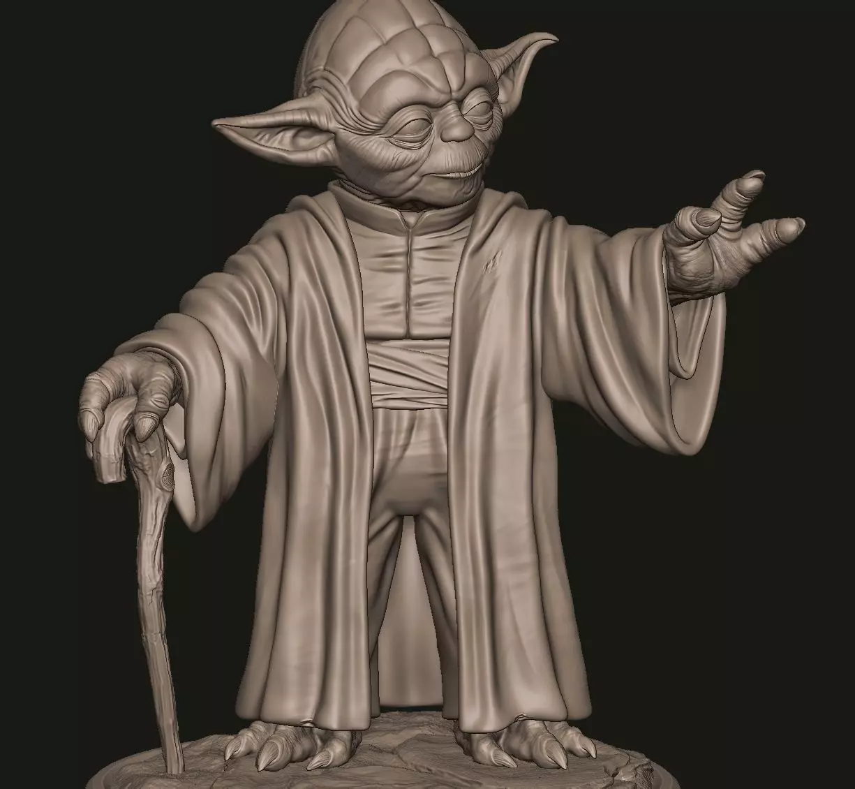 Yoda Sculpture 3D print model_6