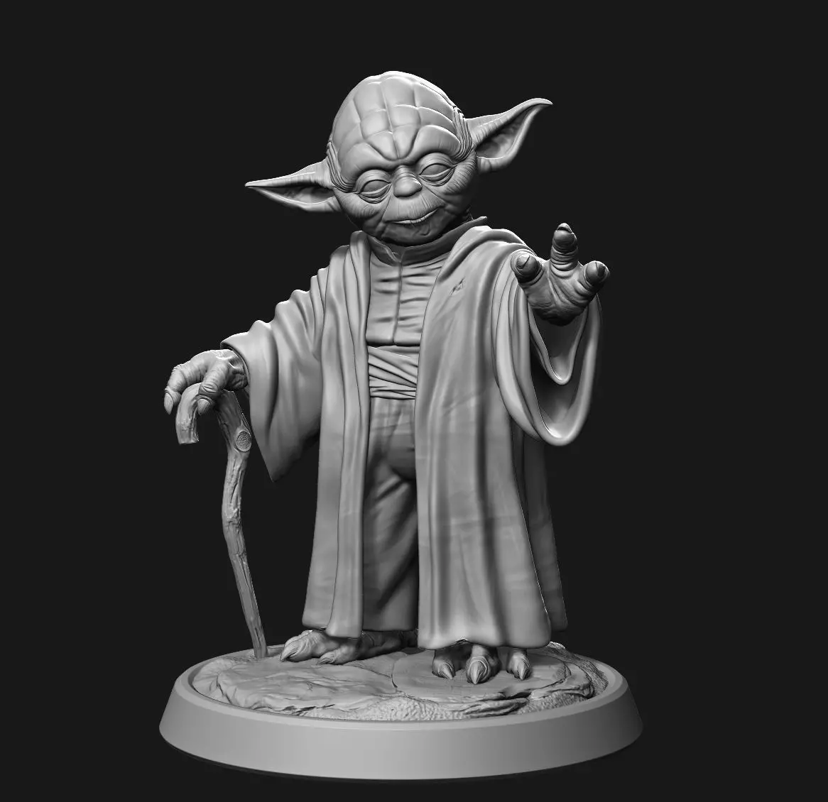 Yoda Sculpture 3D print model_0