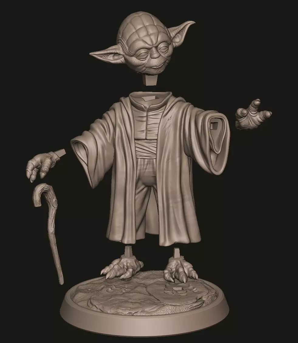 Yoda Sculpture 3D print model_2