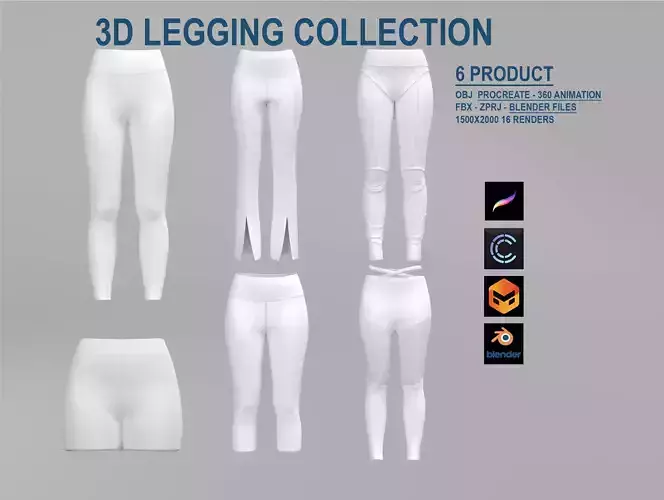 Legging Collection 3D model