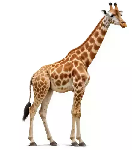 Realistic Giraffe 3D Model with PBR Textures