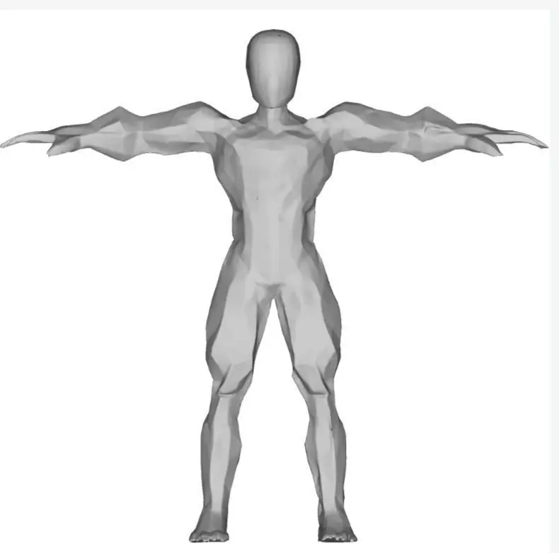 Human figure 3D print model