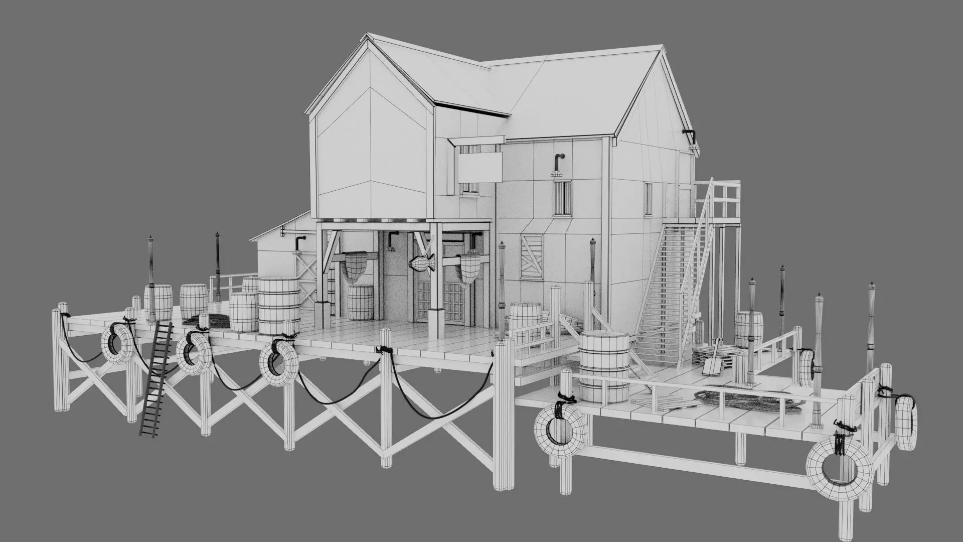 Fishing Bait Shop  Low Poly Game-Ready 3D Model Low-poly 3D model_10