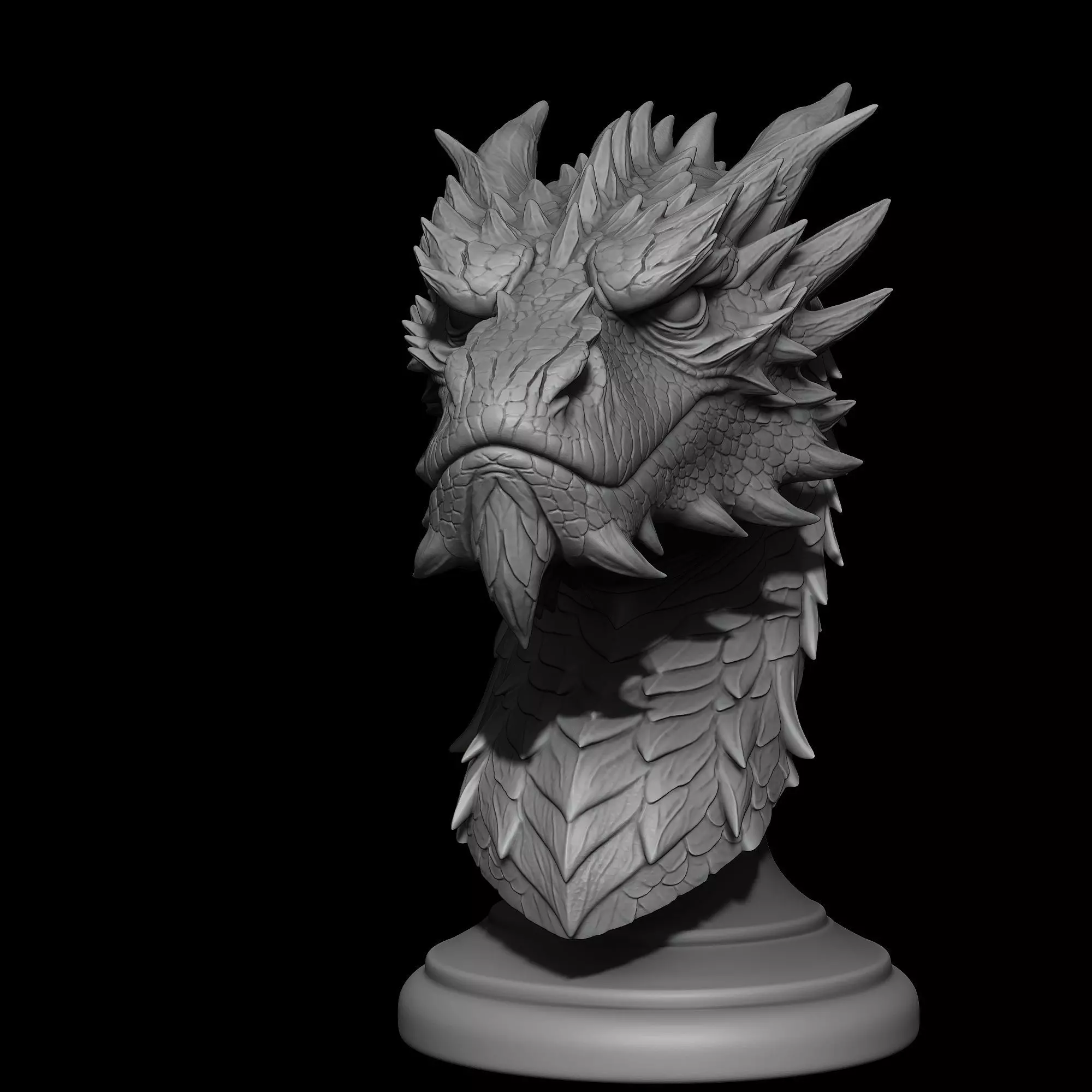 Smaug Bust Free 3D print model_5