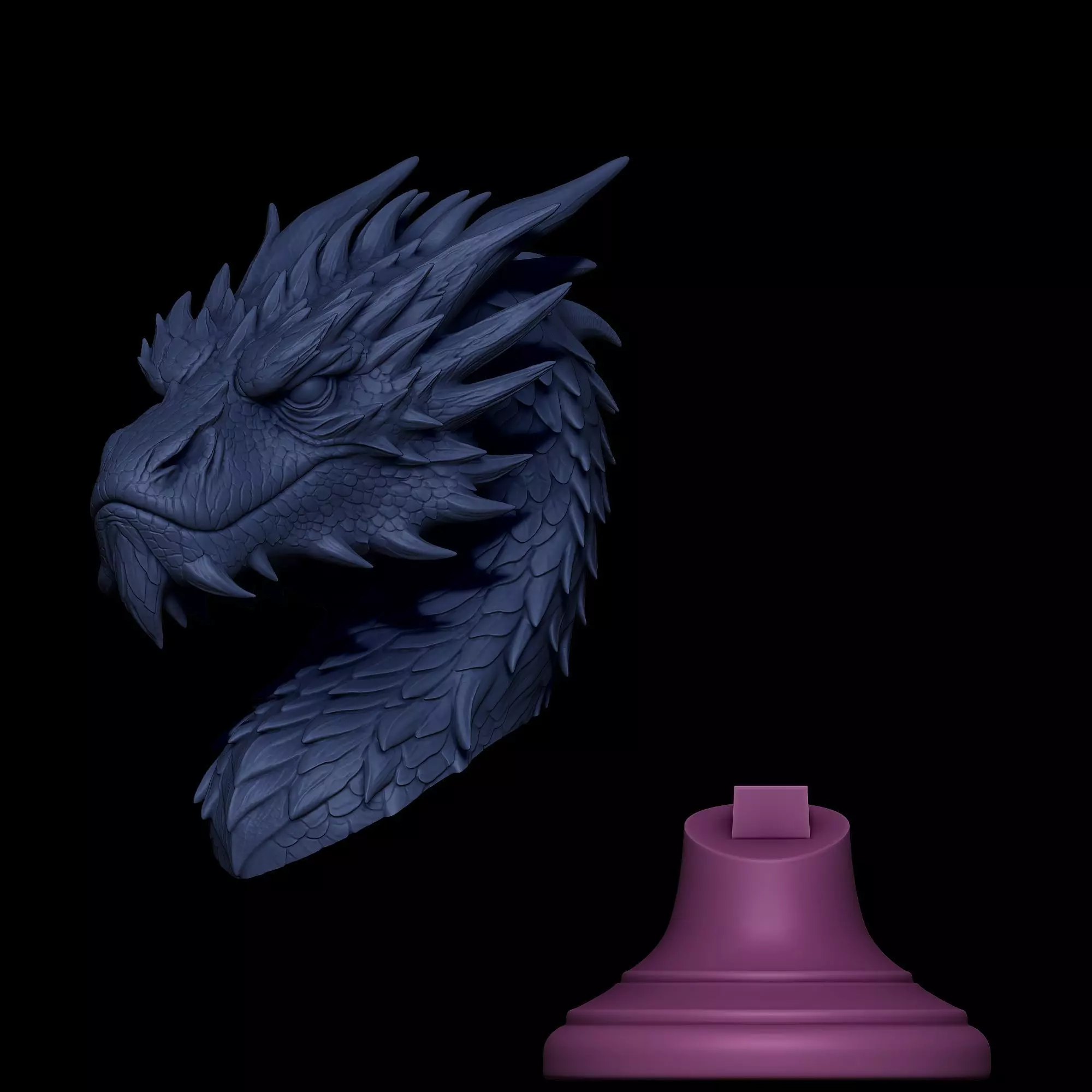 Smaug Bust Free 3D print model_2