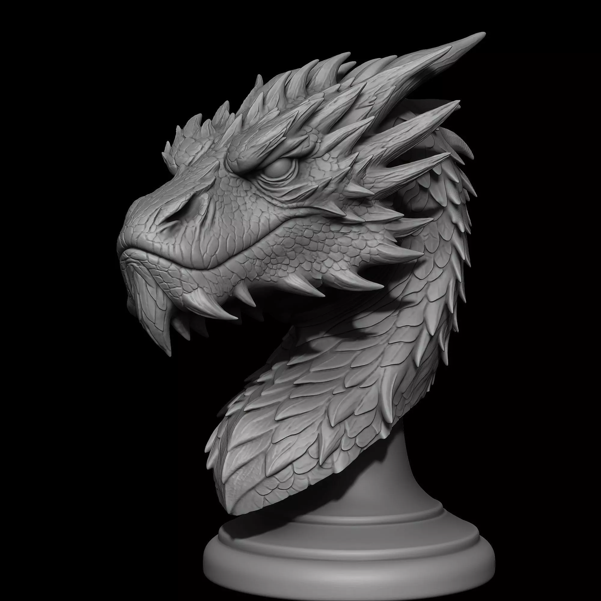 Smaug Bust Free 3D print model_1
