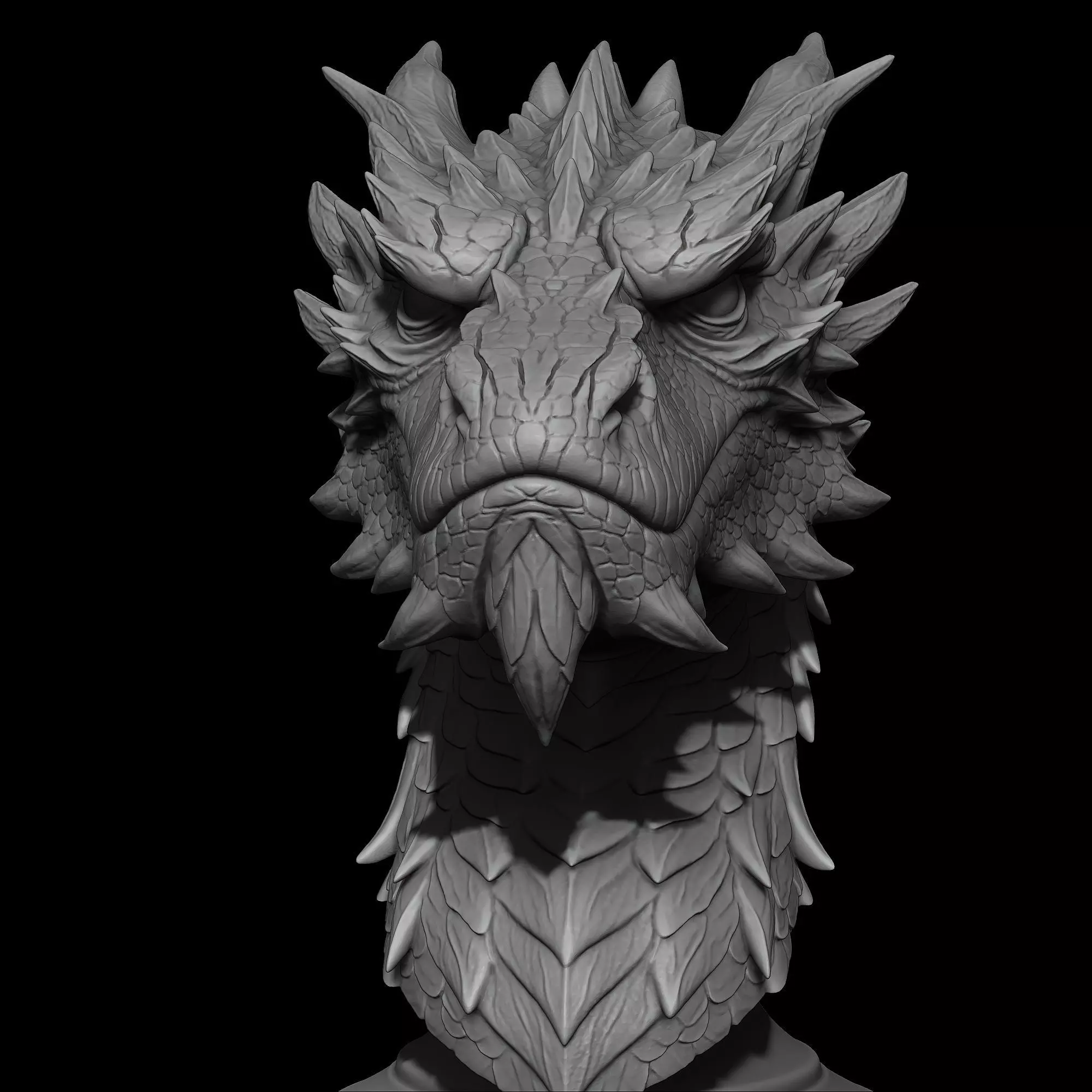 Smaug Bust Free 3D print model_0