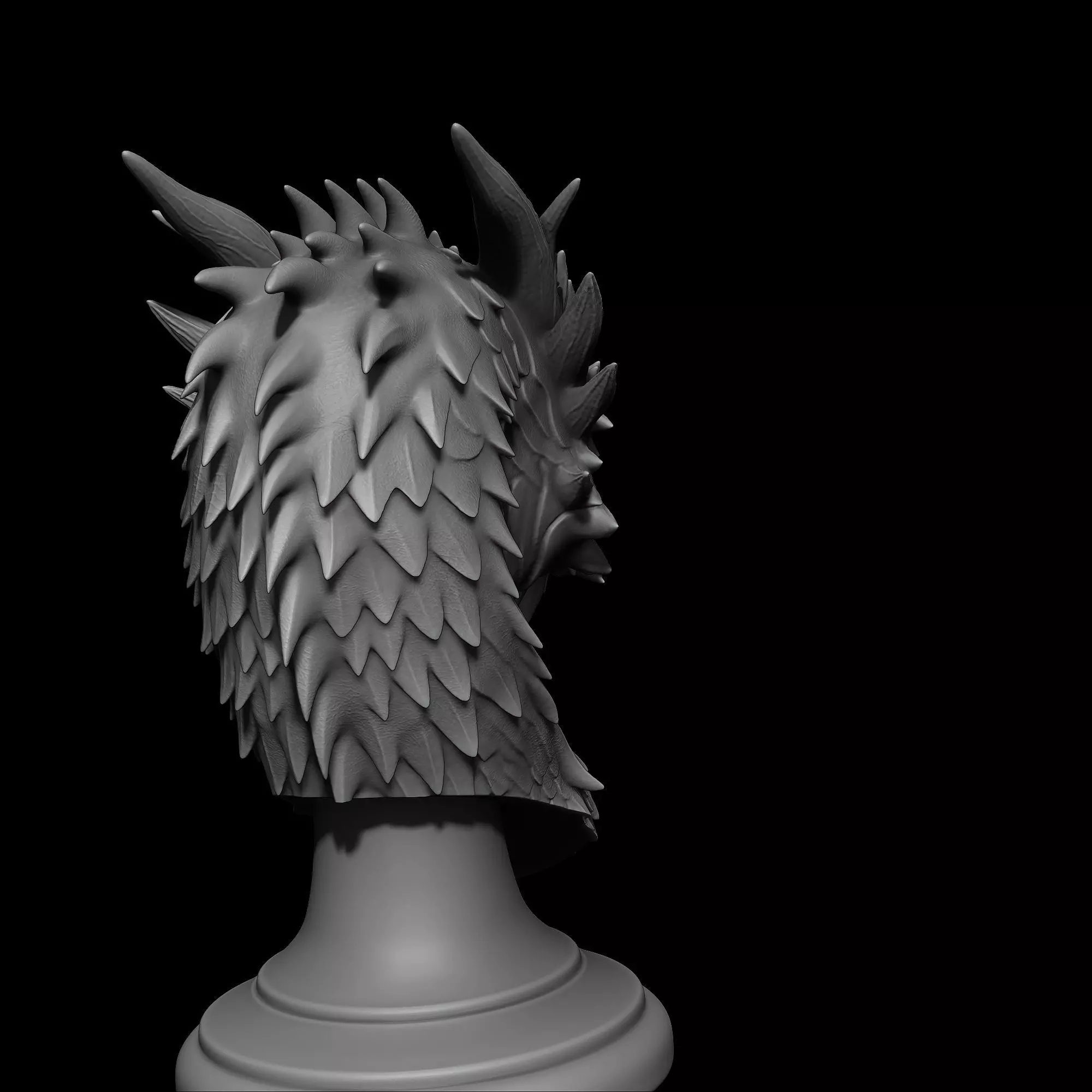 Smaug Bust Free 3D print model_6