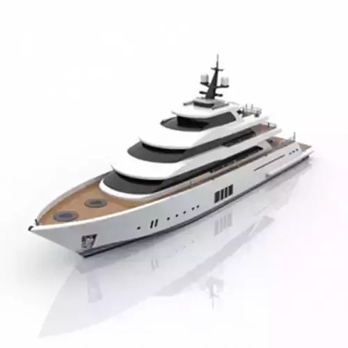 Super Yacht Luxury Vessel 3D Model Low-poly 3D model