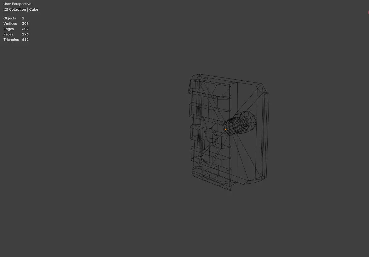 AK 1913 Rear Stock Adapter Low-poly 3D model_7