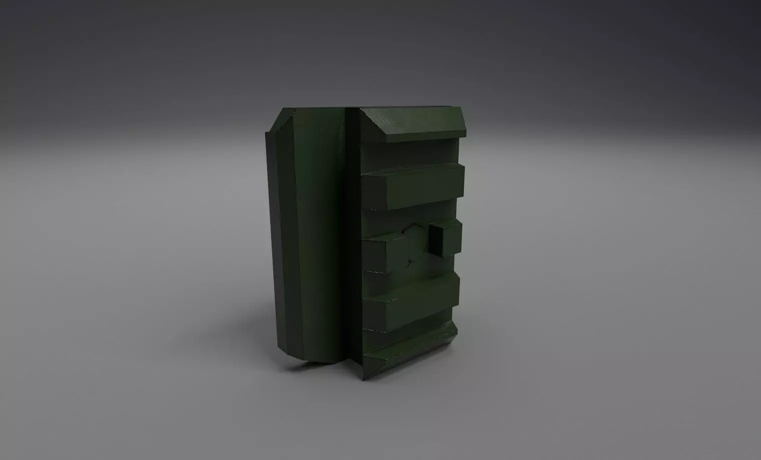 AK 1913 Rear Stock Adapter Low-poly 3D model_6