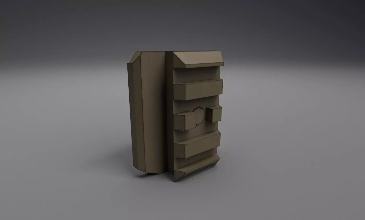 AK 1913 Rear Stock Adapter Low-poly 3D model_5